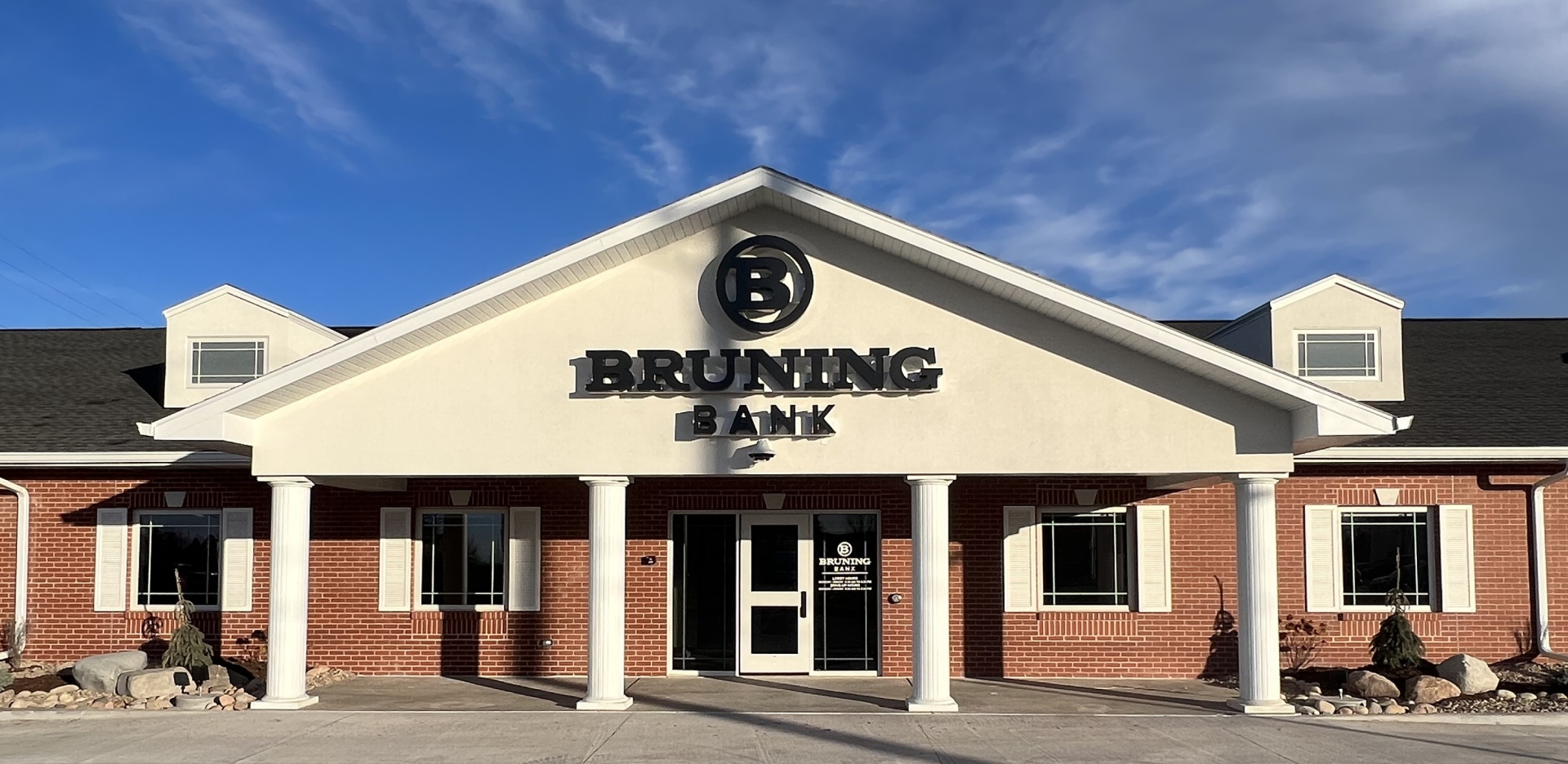 Picture of the front of our new building in Grand Island.