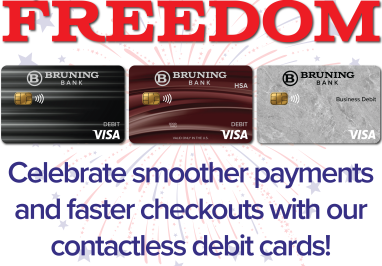 Tap Into Freedom- smoother payments and faster checkouts with our new contactless cards.